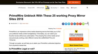 PrimeWire Unblock With These 25 working Proxy Mirror Sites 2018