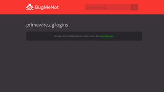primewire.ag passwords - BugMeNot