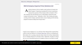 Bild & Company Acquires Primo Solutions LLC | Mystery Shopper ...
