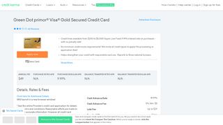 Green Dot primor® Visa® Gold Secured Credit Card | Credit Karma