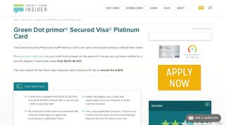 primor® Secured Visa Classic Card - Credit Card Insider
