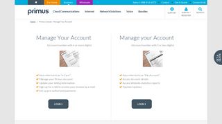 Primus Canada - Manage Your Account