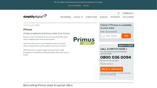 Compare cheap Primus Saver broadband and home phone deals at ...
