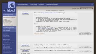 Primus webmail - iPrimus - Vocus Group - Whirlpool Forums