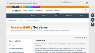 Accessibility_center | Primus Wireless