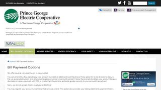 Bill Payment Options | Prince George Electric Cooperative