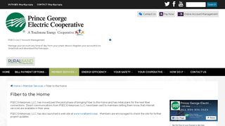 Fiber to the Home | Prince George Electric Cooperative