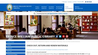 Check Out, Return and Renew Materials - Prince William County ...