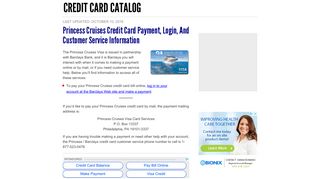 Princess Cruises Credit Card Payment, Login, and Customer Service ...