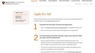 Apply for Aid | Princeton University Admission - Princeton Financial Aid