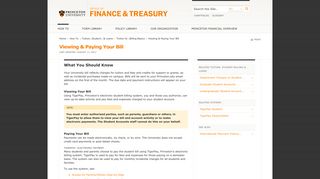 Viewing & Paying Your Bill | PRINCETON UNIVERSITY - Office of ...