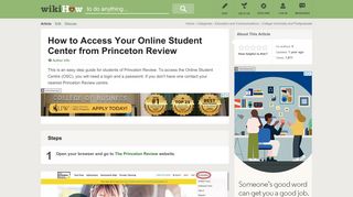 How to Access Your Online Student Center from Princeton Review