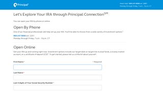 Principal.com IRA Identification - Principal Financial Group