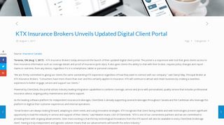 KTX Insurance Brokers Unveils Updated Digital Client Portal ...