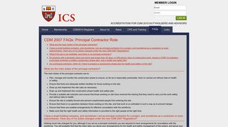 CDM 2007 FAQs: Principal Contractor Role. Frequently Asked ...