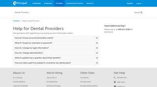 Help for Dental Providers | Principal