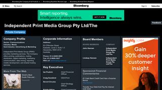 Independent Print Media Group Pty Ltd/The: Company Profile ...