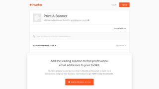 Print A Banner - email addresses & email format • Hunter - Hunter.io