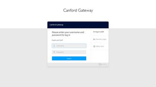 Canford Gateway: Login