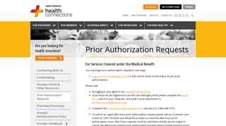 Prior Authorization Requests - New Mexico Health Connections