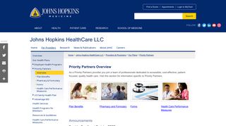 Priority Partners Overview - Johns Hopkins Medicine