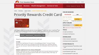 Hawaii Priority Rewards Credit Card - First Hawaiian Bank