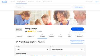 Working at Priory Group: 261 Reviews | Indeed.co.uk