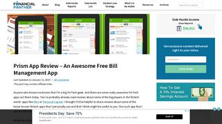 Prism App Review - An Awesome Free Bill Management App ...