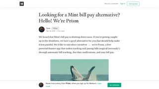 Looking for a Mint bill pay alternative? Hello! We're Prism - Medium