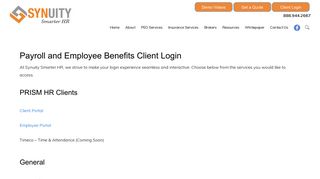 Synuity Client Login Portal - Check your Payroll and Employee Benefits