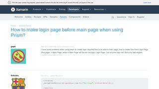 How to make login page before main page when using Prism ...