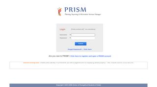 PRISM - Login
