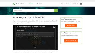 More Ways to Watch Prism® TV | CenturyLink