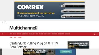 CenturyLink Pulling Plug on OTT TV Beta Service - Multichannel