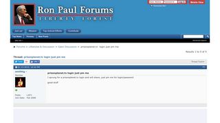 prisonplanet.tv login just pm me - Ron Paul Forums
