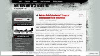 Mr. Rosentel's Website | Pritzker College Prep | Page 2