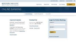 Online Banking Login - Boston Private