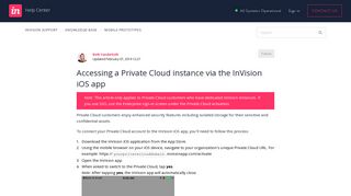 Accessing a Private Cloud instance via the InVision iOS app – InVision ...