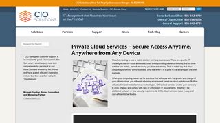 CIO Solutions Private Cloud Services – Secure Access Anytime ...