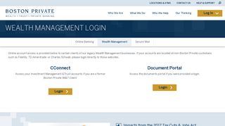 Wealth Management Login - Boston Private