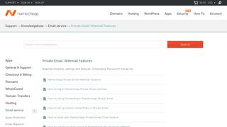 Private Email: Webmail Features - Namecheap.com Knowledgebase