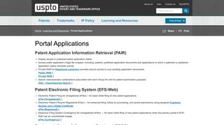 Portal Applications | USPTO