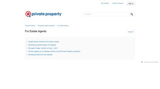 For Estate Agents – Private Property