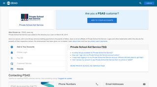 Private School Aid Service (PSAS): Login, Bill Pay, Customer Service ...