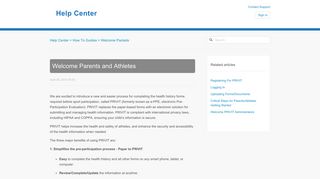 Welcome Parents and Athletes - Help Center - Privit