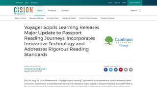 Voyager Sopris Learning Releases Major Update to Passport Reading ...