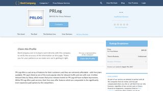 PRLog Reviews | Press Release Services Companies | Best Company