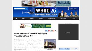 PRMC Announces Job Cuts, Closing of Transitional Care Unit - Wboc TV