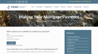 Making Your Home Loan Payment | Primary Residential Mortgage, Inc.