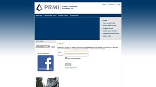 Primary Residential Mortgage, Inc. : Login